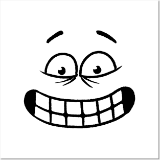 Funny Cartoon Face Innocent Posters and Art